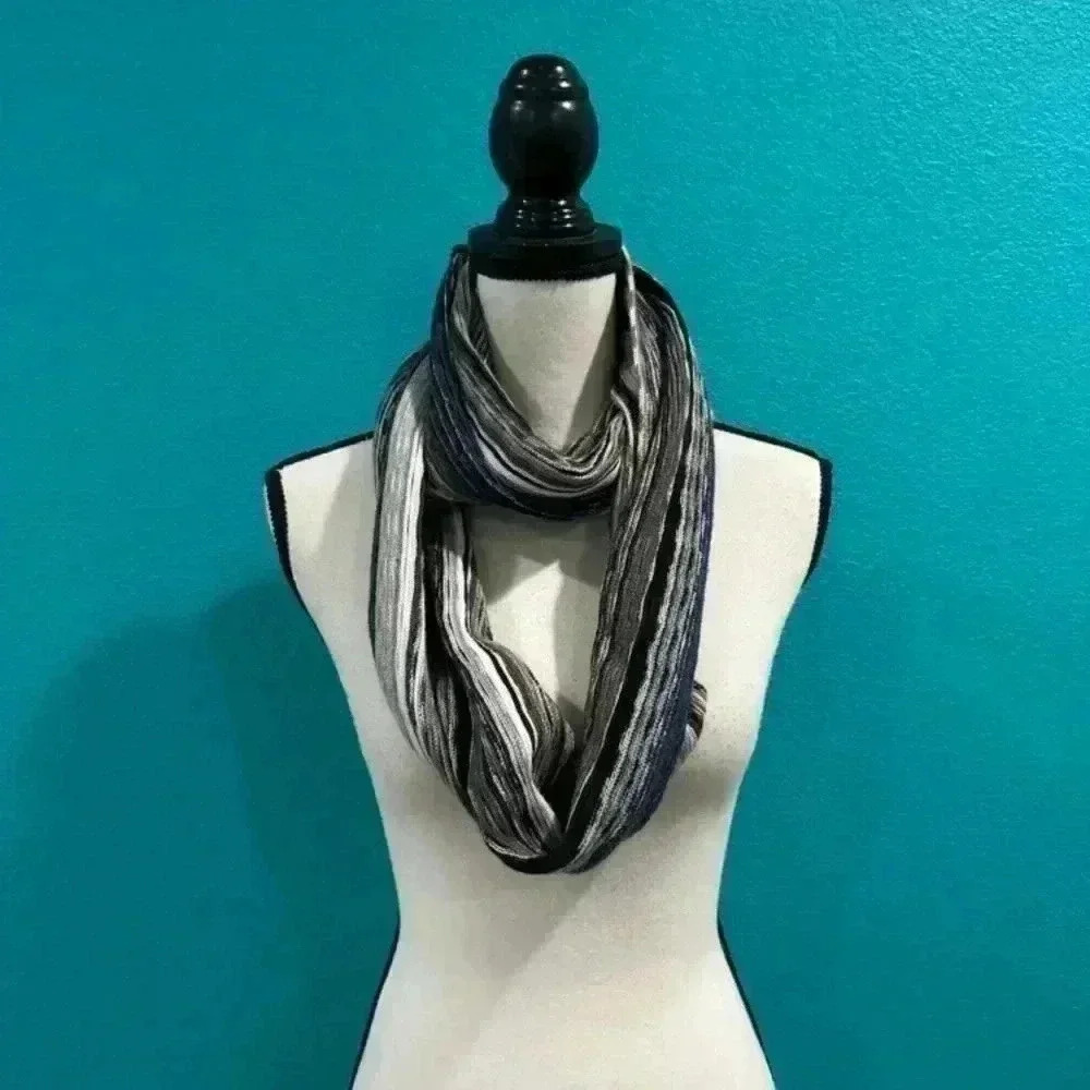 J. Jill infinity striped scarf brown